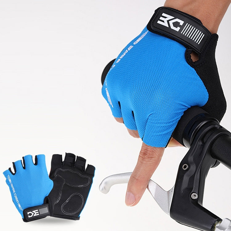 BaseCamp BC-204 Luvas de Ciclismo Meio Dedo em Lycra, Tamanho: XL, Tamanho: XL