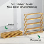4-Layer Balcony Living Room Collapsible Solid Wood Flower Stand Potted Planting Shelves, Length: 50cm, 50cm 4-Layer