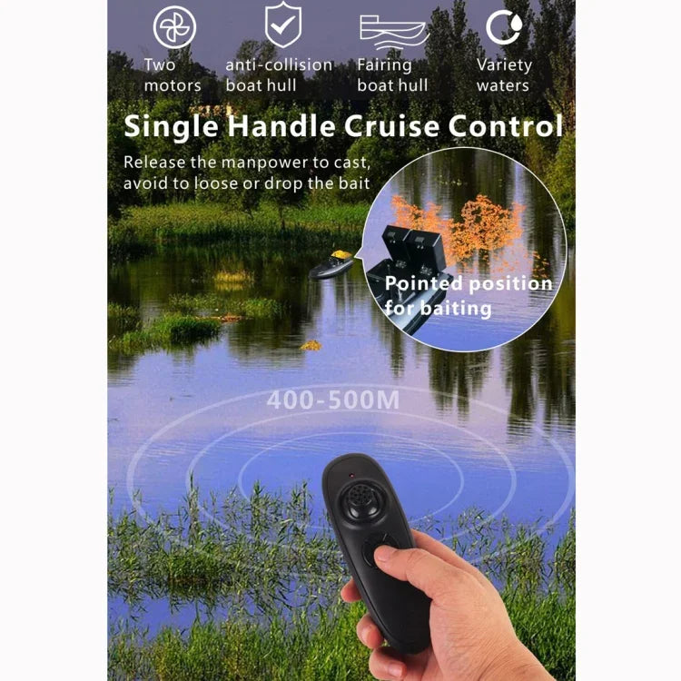 Barco de Isco para Pesca com Duplo Armazém Multifuncional e Comando à Distância D13C, D13C