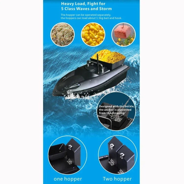 Barco de Isco para Pesca com Duplo Armazém Multifuncional e Comando à Distância D13C, D13C