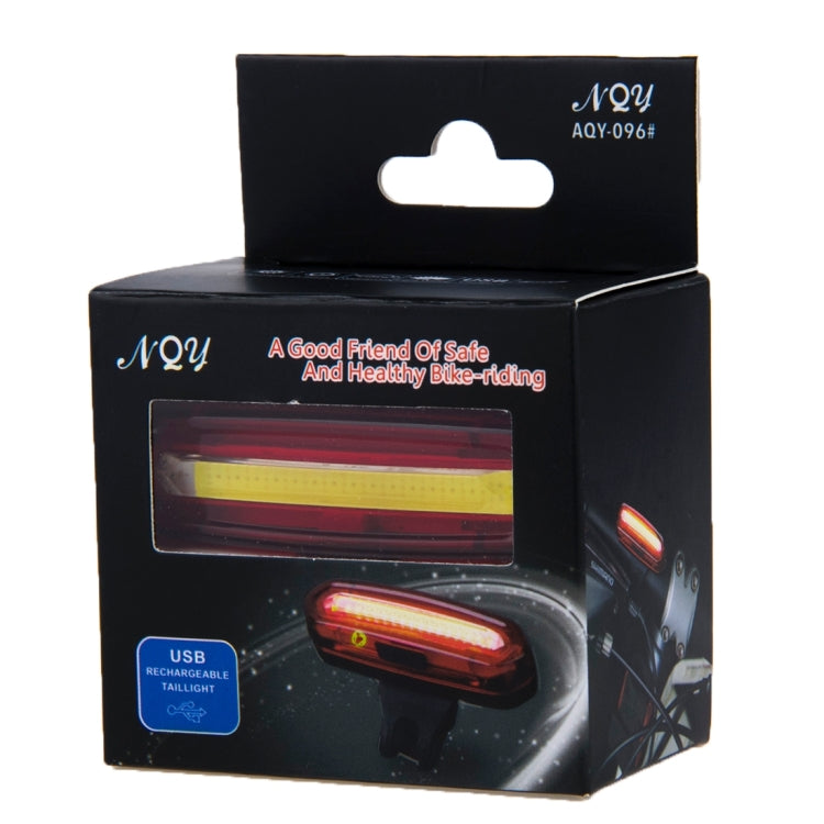 AQY-096 IPX4 luz traseira de bicicleta LED recarregável USB destacável de duas cores, branco e vermelho, azul e vermelho