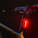 AQY-096 IPX4 luz traseira de bicicleta LED recarregável USB destacável de duas cores, branco e vermelho, azul e vermelho