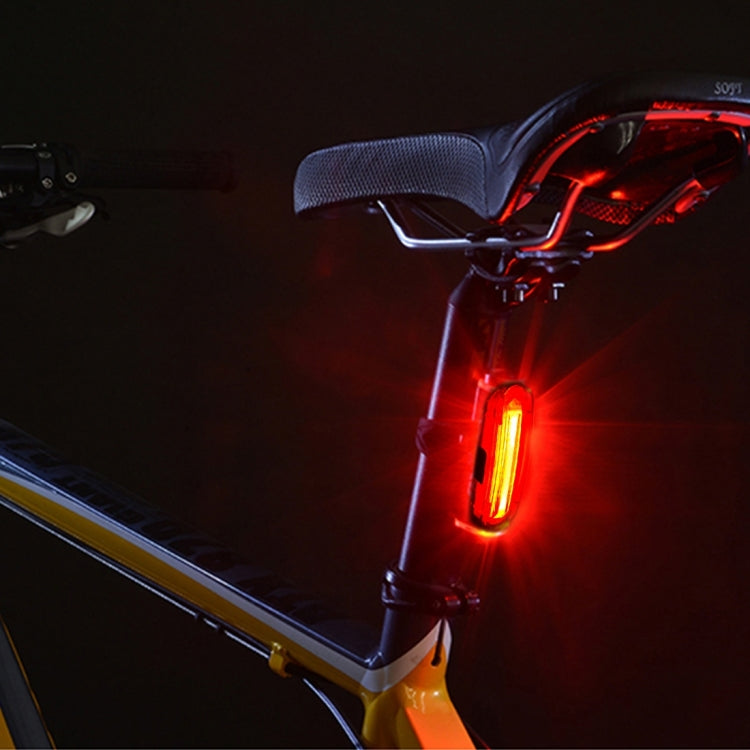 AQY-096 IPX4 luz traseira de bicicleta LED recarregável USB destacável de duas cores, branco e vermelho, azul e vermelho