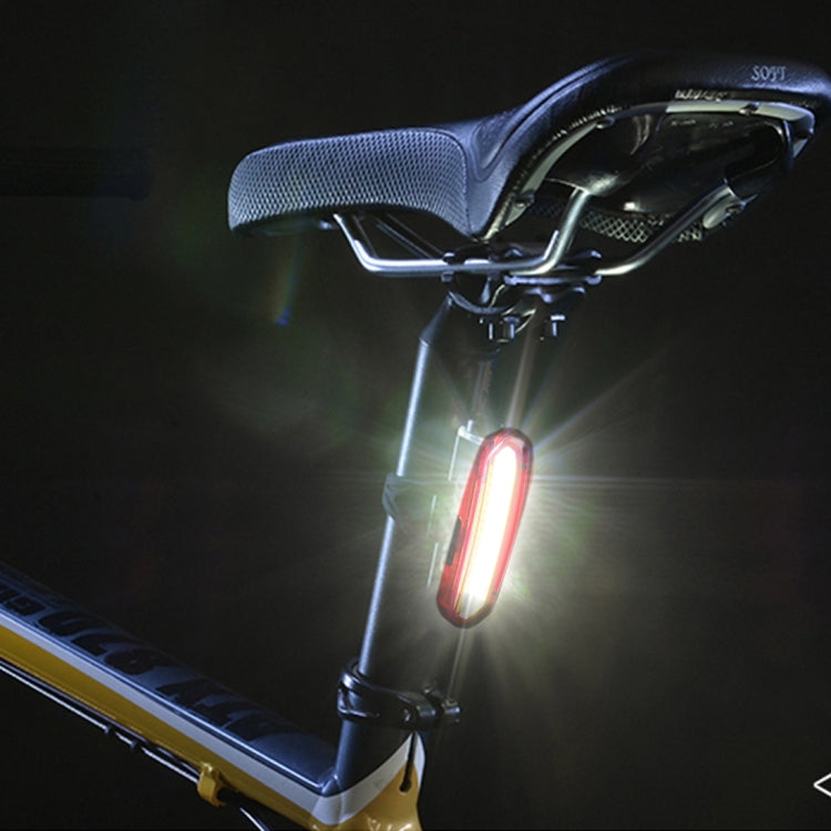 AQY-096 IPX4 luz traseira de bicicleta LED recarregável USB destacável de duas cores, branco e vermelho, azul e vermelho