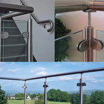 5-8mm Concave Curved Bottom Matte Polished 304 Stainless Steel Fixed Clip Railing Glass Wood Layer Board Clamp Bracket, 5-8mm, Curved Bottom, 304 Stainless Steel