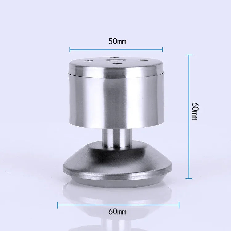 Pé para sofá, móvel ou armário, coluna espessada com acabamento em aço inoxidável escovado, altura: 60mm, 60mm