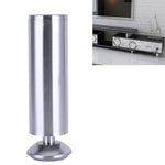 Pé para sofá, móvel ou armário, coluna espessada com acabamento em aço inoxidável escovado, altura: 180mm, 180mm