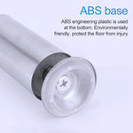 Pé para sofá, móvel ou armário, coluna espessada com acabamento em aço inoxidável escovado, altura: 180mm, 180mm