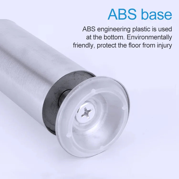 Pé para sofá, móvel ou armário, coluna espessada com acabamento em aço inoxidável escovado, altura: 180mm, 180mm