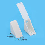 100 PCS Conector de canto espessado em plástico para móveis, suporte de placa em ângulo reto com tampa, Tamanho: L, Tamanho: L