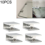 10 PCS Clipe de fixação de vidro em liga de alumínio com furo simples, S, 12mm, S, 12mm