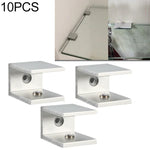10 PCS Clipe de fixação de vidro em liga de alumínio com furo simples, S, 18mm, S, 18mm