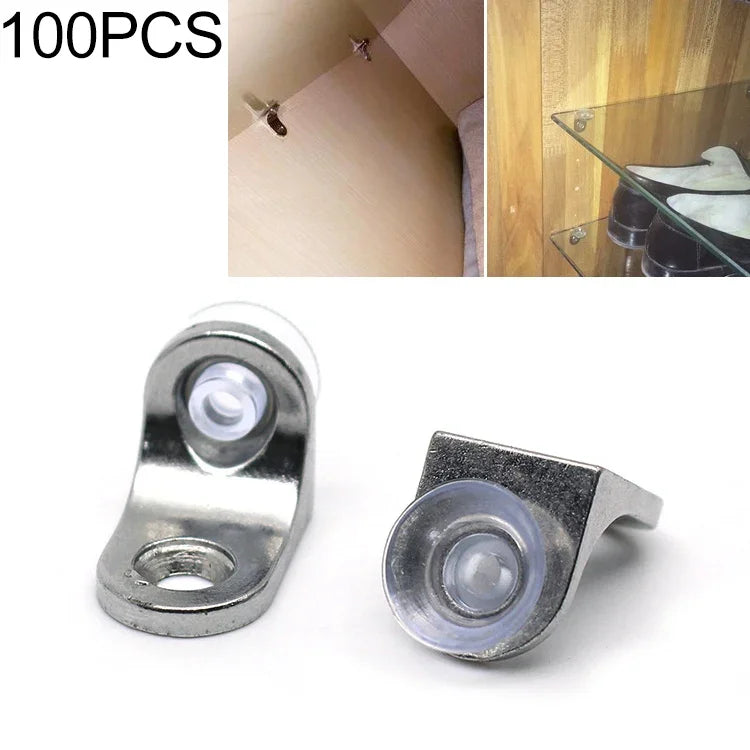 100 PCS Suporte de placa ventosa redondo em liga de zinco espessada com camada brilhante, D, Peso: 4,2g, Redondo, D