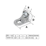 100 PCS Suporte de placa ventosa redondo em liga de zinco espessada com camada brilhante, D, Peso: 4,2g, Redondo, D