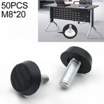 50 PCS Apoio de parafuso ajustável para móveis, M8x20, M8x20
