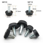 50 PCS Apoio de parafuso ajustável para móveis, M8x20, M8x20