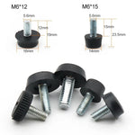 100 PCS Apoio de parafuso ajustável para móveis, M6x15, M6x15
