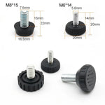 100 PCS Almofada de Pé Ajustável para Móveis Parafuso de Suporte, M6x14, M6x14