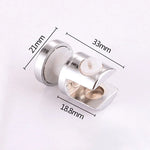 10 PCS Suporte Fixo Brilhante em Liga de Zinco para Conexão, Abraçadeira de Fixação de Vidro Cilíndrico 8mm com Base, 8mm Cilíndrico, com Base