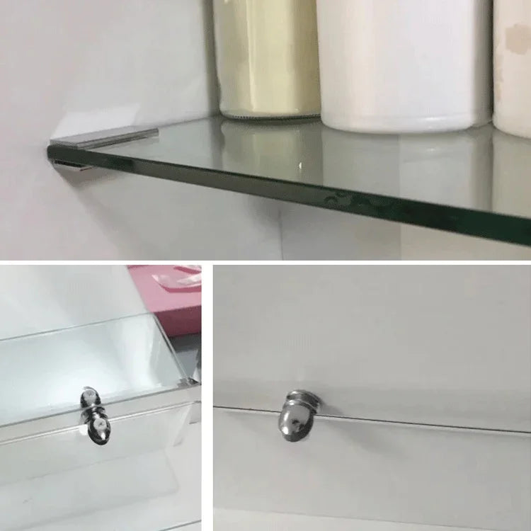 Suporte Fixo Brilhante em Liga de Zinco para Conexão, Abraçadeira de Fixação de Vidro Quadrado, Tamanho: L, Quadrado, Tamanho: L