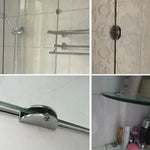 15 PCS Suporte Fixo Brilhante em Liga de Zinco para Conexão, Abraçadeira de Fixação de Vidro com Prego, Prego