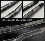 Guiador curvo para bicicleta de estrada TOSEEK em fibra de carbono integral, tamanho: 620mm (mate), 620mm