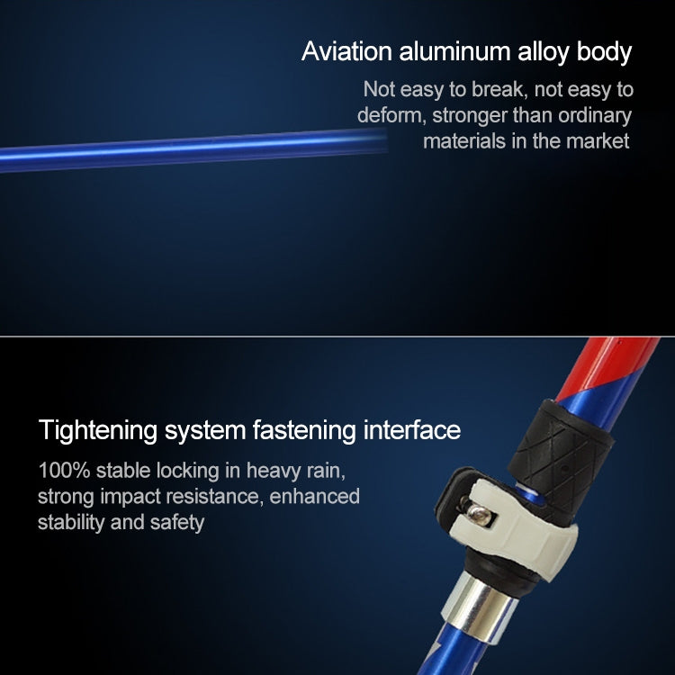5 Node Portable Foldable Aluminium Alloy Alpenstocks Trekking Poles, Folding Length : 28.5CM, Folding Length : 28.5CM (Black), Folding Length : 28.5CM (Green), Folding Length : 28.5CM (Blue), Folding Length : 28.5CM (Red)