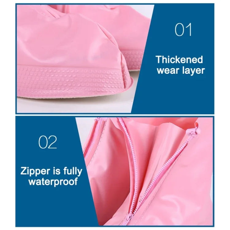 Capa de Sapato Infantil de PVC de Moda Antiderrapante Impermeável com Sola Grossa Tamanho: XL, Tamanho: XL