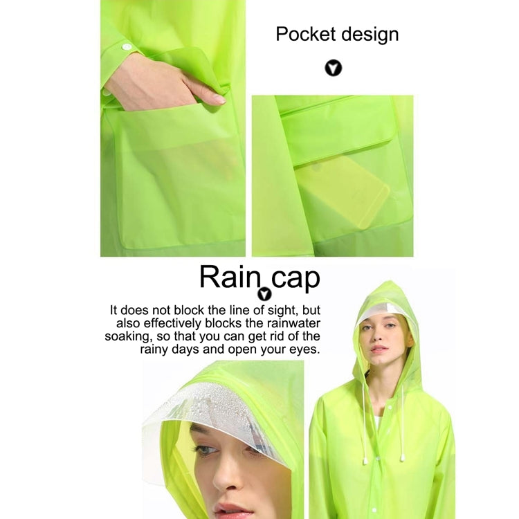 Capa de Chuva Transparente Fosca Leve em EVA para Adultos com Capuz Grande e Bolso Tamanho: M, Tamanho: M
