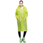Capa de Chuva Transparente Fosca Leve em EVA para Adultos com Capuz Grande e Bolso Tamanho: M, Tamanho: M