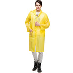 Capa de Chuva Transparente Fosca Leve em EVA para Adultos com Capuz Grande e Bolso Tamanho: M, Tamanho: M