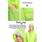 Casaco de Chuva Transparente Fosco Leve de EVA para Adultos com Grande Capuz e Bolso Tamanho: L