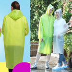 Casaco de Chuva Transparente Fosco Leve de EVA para Adultos com Grande Capuz e Bolso Tamanho: XL, Tamanho: XL