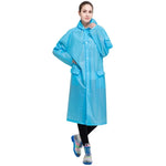 Casaco de Chuva Transparente Fosco Leve de EVA para Adultos com Grande Capuz e Bolso Tamanho: XL, Tamanho: XL
