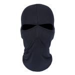 Máscara de cabeça unissexo estilo balaclava em lycra elástica com dois buracos para ciclismo, máscara BT-09 (preto)