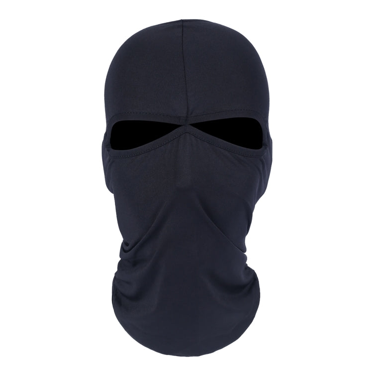 Máscara de cabeça unissexo estilo balaclava em lycra elástica com dois buracos para ciclismo, máscara BT-09 (preto)
