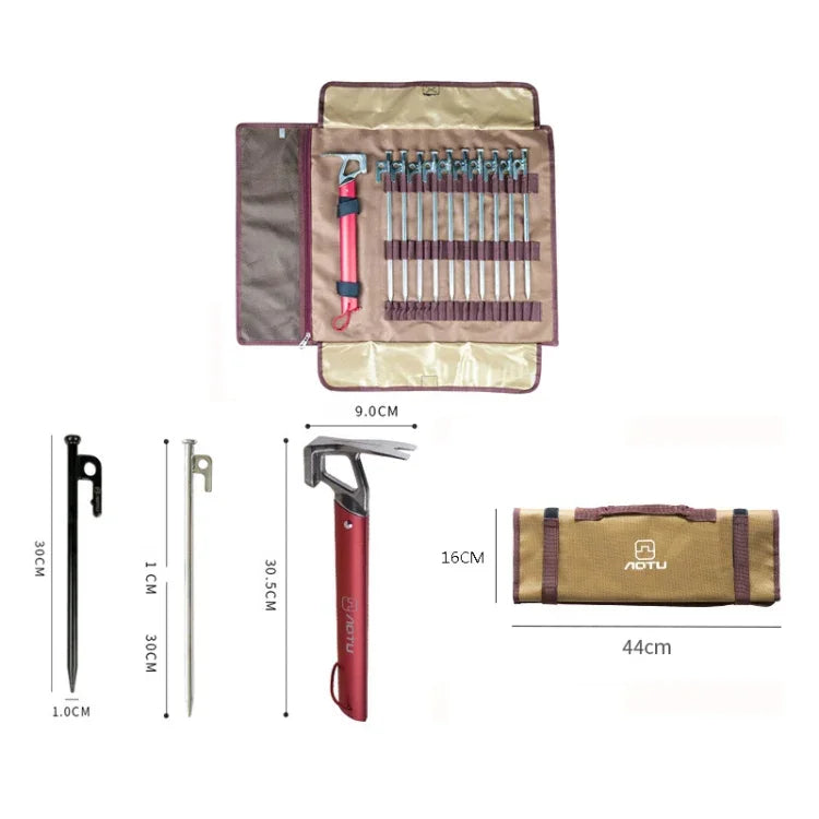 Kit de ferramentas para acessórios de estacas de tenda de campismo exterior AOTU AT6543-2