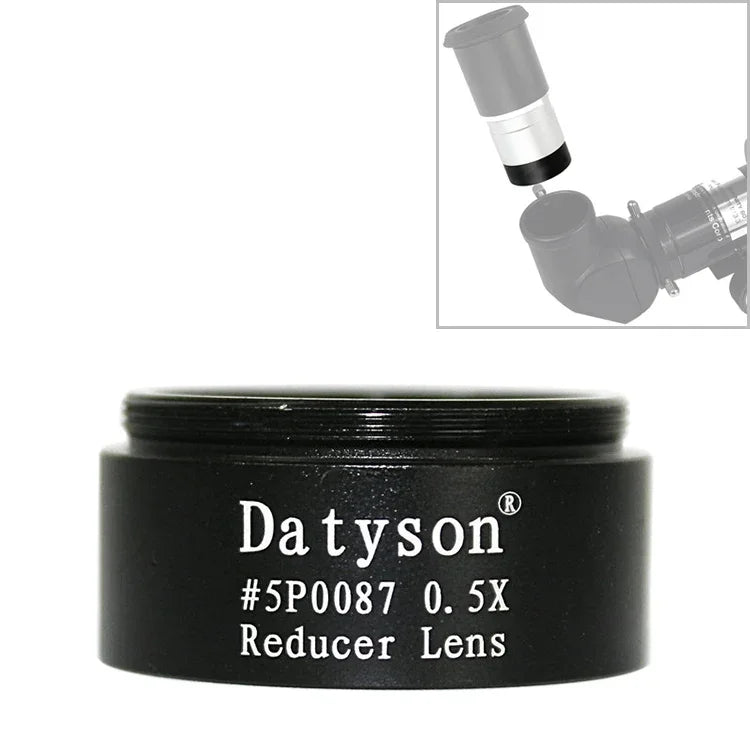 Datyson 5P0087 Acessórios para Telescópio Astronómico Rosca Fina Lente Redutora de Desfocagem 0,5X 1,25 polegadas, 5P0087 Rosca Fina