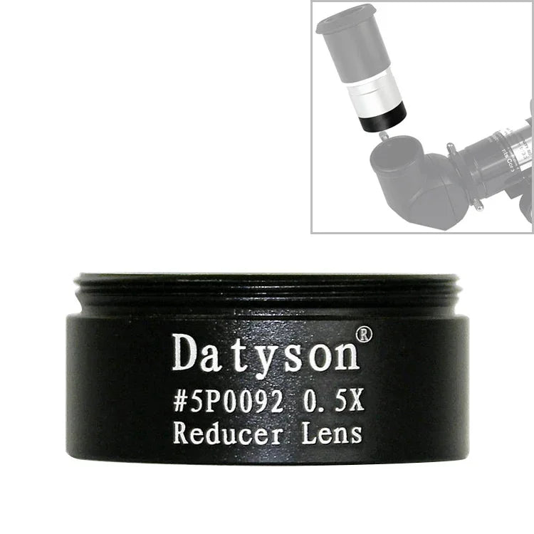 Datyson 5P0092 Acessórios para Telescópio Astronómico Rosca Grossa Lente Redutora de Foco 0,5X 1,25 polegadas, 5P0092 Rosca Grossa