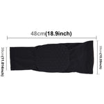 1 PC Suporte Elástico para Joelhos em Lycra Resistente a Colisões, Formato Colmeia, Versão Longa, Tamanho: XL, XL