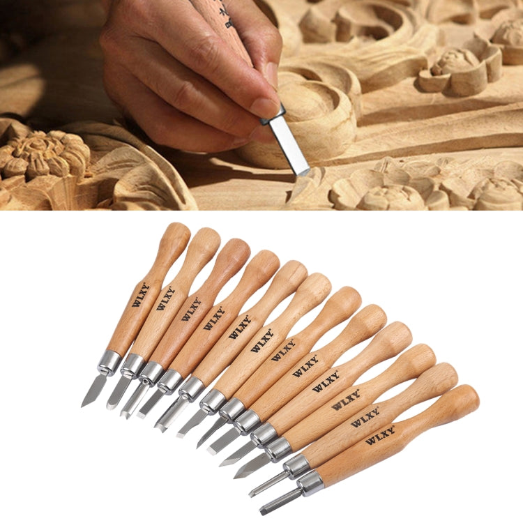 Conjunto WLXY de 12 Cinzéis para Entalhe em Madeira, Ferramentas Básicas para Trabalho Manual com Carimbos de Borracha, WL-9330