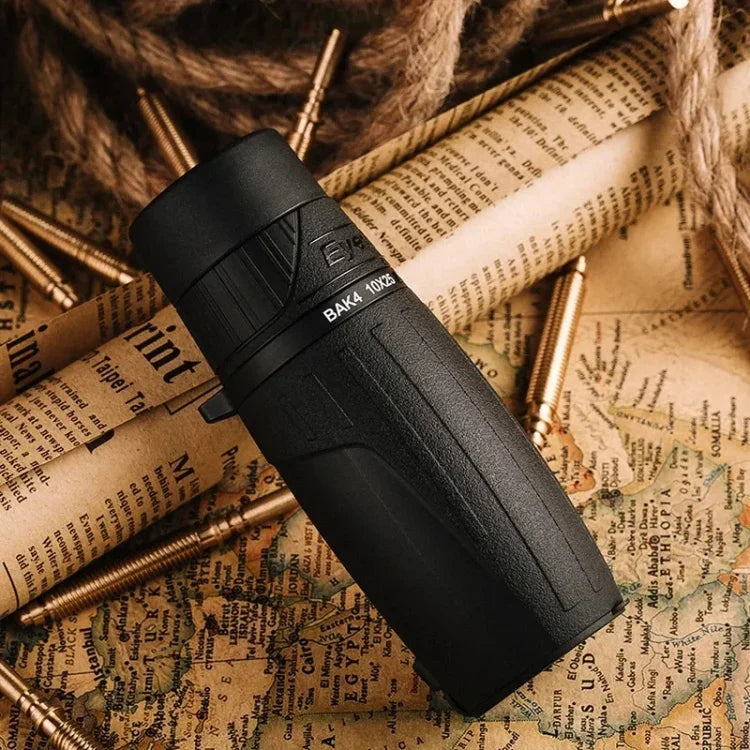 Binóculo Monocular Portátil Eyeskey 10X25 com Campo Amplo e Visão Noturna para Baixa Luminosidade, 10X25