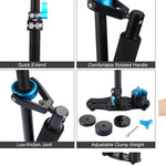 PULUZ Estabilizador Manual em Fibra de Carbono 38,5-61cm para DSLR & DV Vídeo Digital & Câmaras, Capacidade: 0,5-3kg, P60T Azul, P60T Vermelho