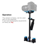PULUZ Estabilizador Manual em Fibra de Carbono 38,5-61cm para DSLR & DV Vídeo Digital & Câmaras, Capacidade: 0,5-3kg, P60T Azul, P60T Vermelho