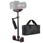 PULUZ Estabilizador Manual em Fibra de Carbono 38,5-61cm para DSLR & DV Vídeo Digital & Câmaras, Capacidade: 0,5-3kg, P60T Azul, P60T Vermelho