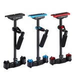 PULUZ Estabilizador Manual em Fibra de Carbono 38,5-61cm para DSLR & DV Vídeo Digital & Câmaras, Capacidade: 0,5-3kg, P60T Azul, P60T Vermelho