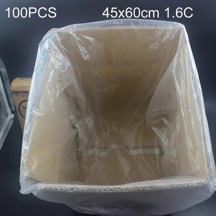 100 Unidades Saco de Embalagem de Plástico PE à Prova de Poeira e Humidade 1.6C, Tamanho: 45cm x 60cm, 45cm x 60cm