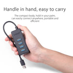 ORICO W5P-U3-30 Hub de Secretária USB 3.0 com 4 Portas e Cabo Micro USB de 30cm para Alimentação, W5P-U3-30 Preto