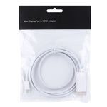Cabo Adaptador Mini DisplayPort Macho para HDMI Macho de 1,8m