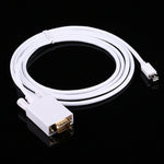Cabo Adaptador Mini DisplayPort Macho para VGA Macho de 1,8m